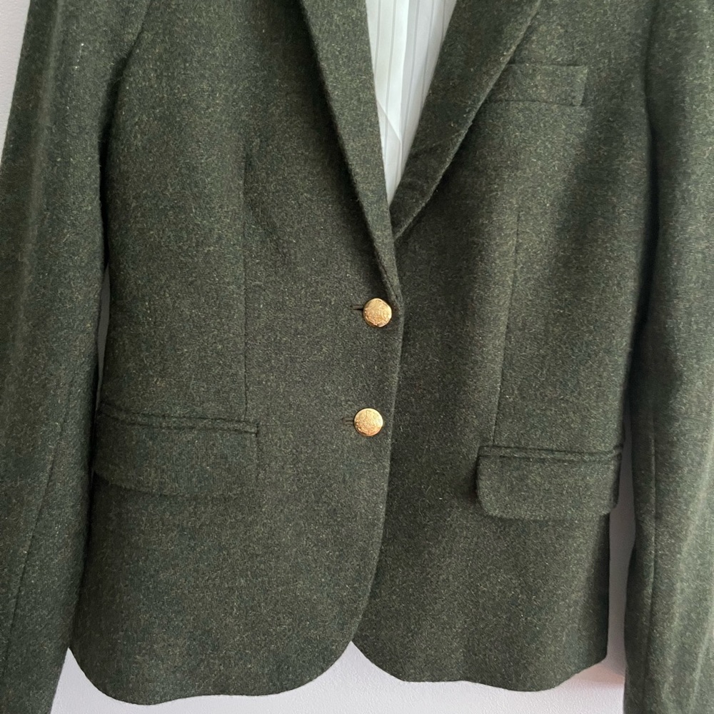 J.Crew Wool Blend Two Button Closure Fitted Blazer - image 7